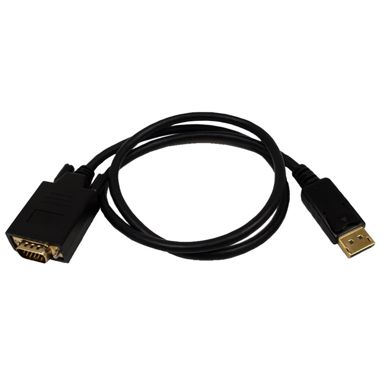 DisplayPort to VGA Male Cable - 28AWG CL3/FT4