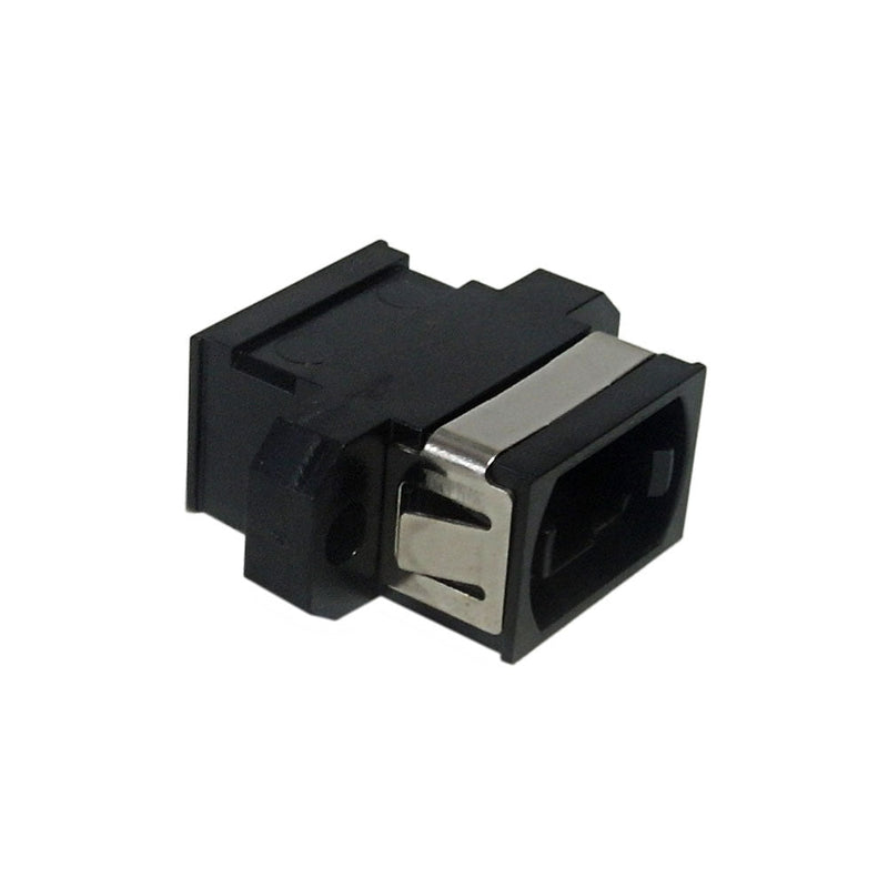 MPO Fiber Coupler for Straight Wiring Up to Key Down Panelmount, Black