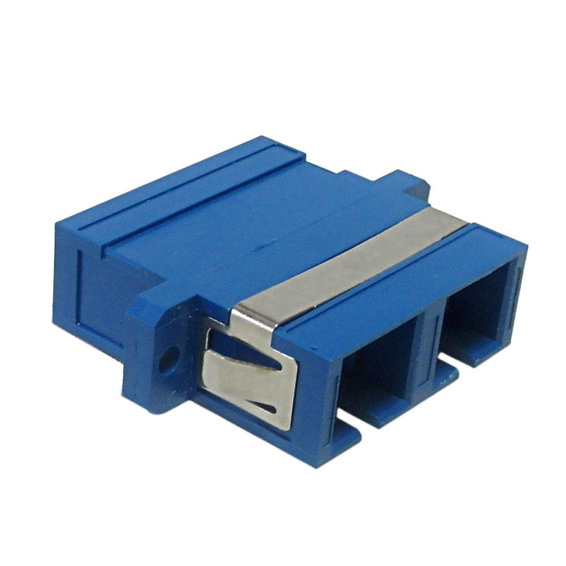 SC/SC Fiber Coupler F/F Singlemode Duplex Ceramic Panelmount, Blue