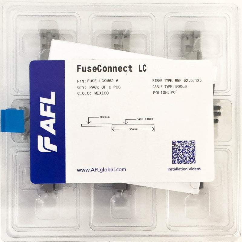 AFL FUSEConnect LC/PC MM 62.5u Connector - 900um Beige (6 pack)