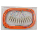3m SC/PC 12-Fiber OM1 Multimode Simplex 62.5 micron - 900um Jacketed Pigtail - 19inch Fan-Out - OFNR
