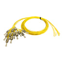 3m ST/UPC 12-Fiber OS2 Singlemode Simplex 9 micron - 900um Pigtail - Yellow