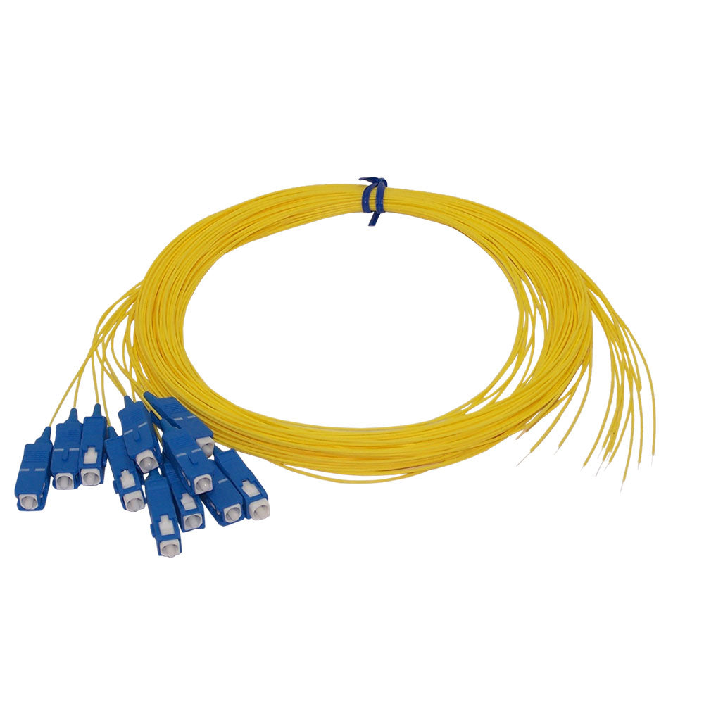 3m SC/UPC 12-Fiber OS2 Singlemode Simplex 9 micron - 900um Pigtail - Y