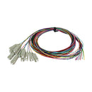 3m SC/PC 12-Fiber OM3 Multimode Simplex 50 micron - 900um Pigtail - Color Coded