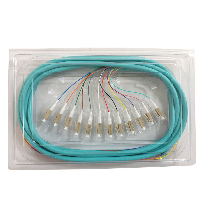 3m LC/PC 12-Fiber OM4 Multimode Simplex 50 micron - 900um Jacketed Pig