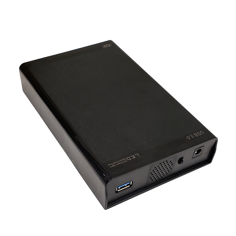 3.5 inch External Hard Drive Enclosure USB 3.0 A - Black