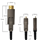 AOC 2.0 - Active Optical Cable - HDMI High Speed with Detachable Head - 4K@60Hz - 18Gbps - HDR Cable - CMP Plenum Rated