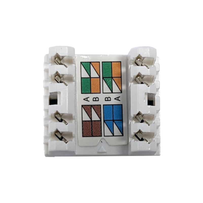 RJ45 Cat5e Slim Profile 180 Degree Jack, 110 Punch-Down