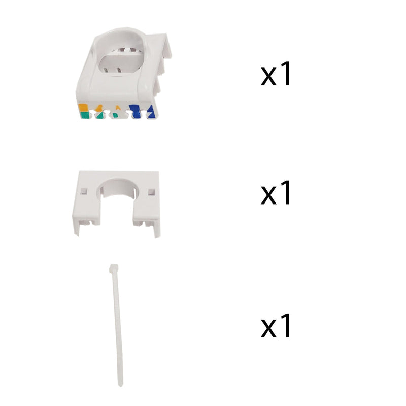 RJ45 CAT6A Slim Profile 180 Degree Jack, 110 Punch-Down Style or Tool-Less