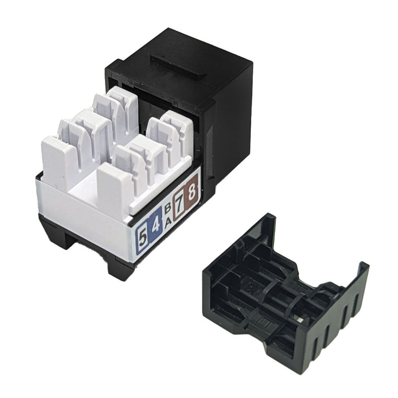 RJ45 Cat6a Slim Profile Jack, 110 Punch-Down