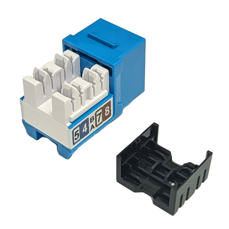 RJ45 Cat6a Slim Profile Jack, 110 Punch-Down