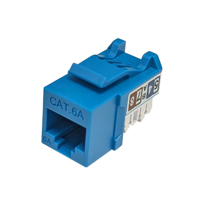 RJ45 Cat6a Slim Profile Jack, 110 Punch-Down