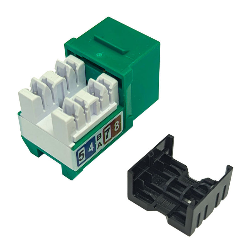 RJ45 Cat6a Slim Profile Jack, 110 Punch-Down