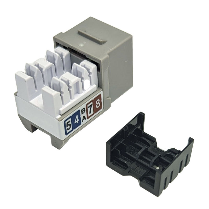 RJ45 Cat6a Slim Profile Jack, 110 Punch-Down