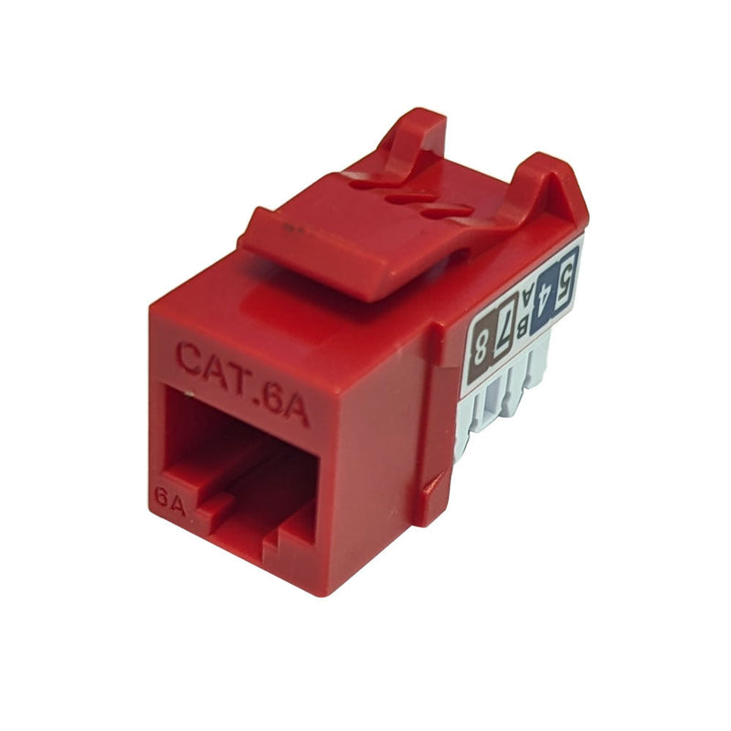 RJ45 Cat6a Slim Profile Jack, 110 Punch-Down