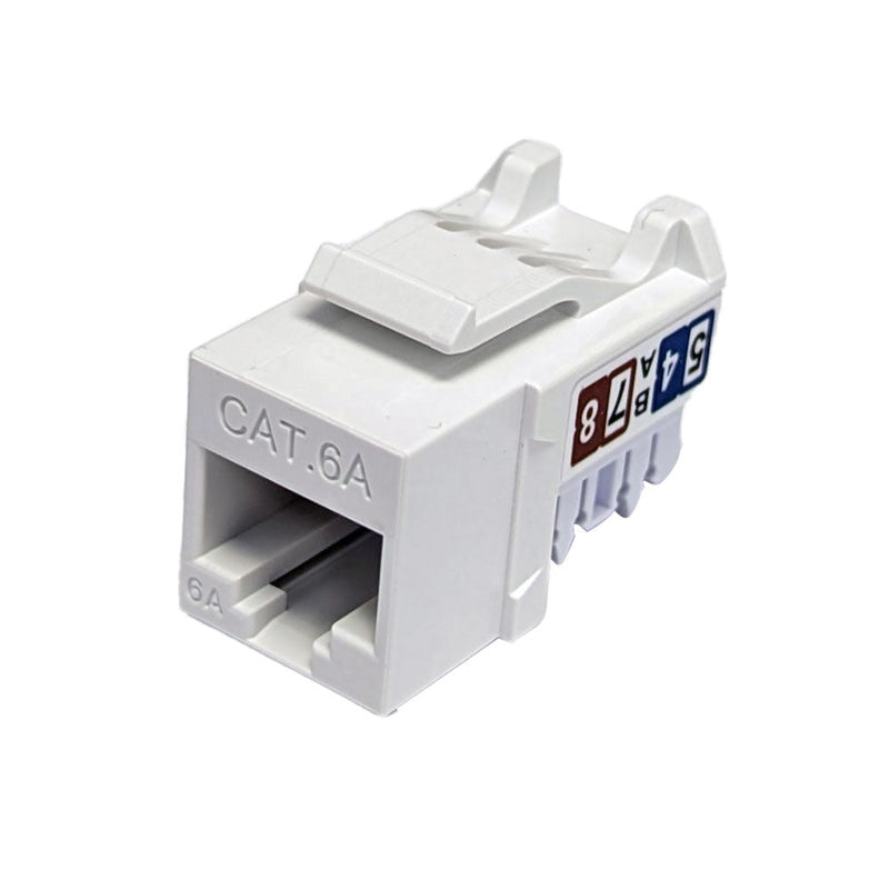 RJ45 Cat6a Slim Profile Jack, 110 Punch-Down