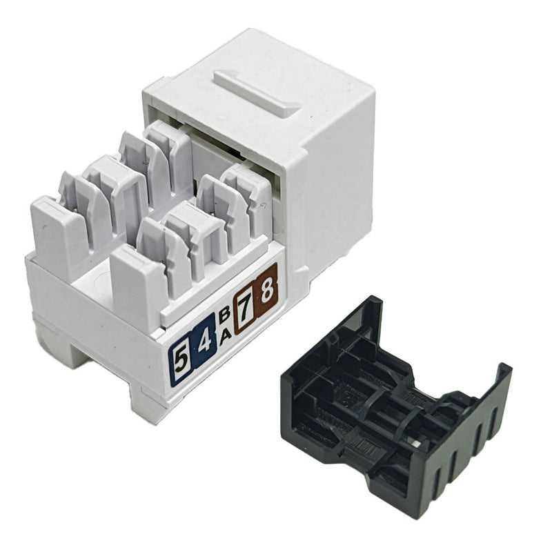 RJ45 Cat6a Slim Profile Jack, 110 Punch-Down