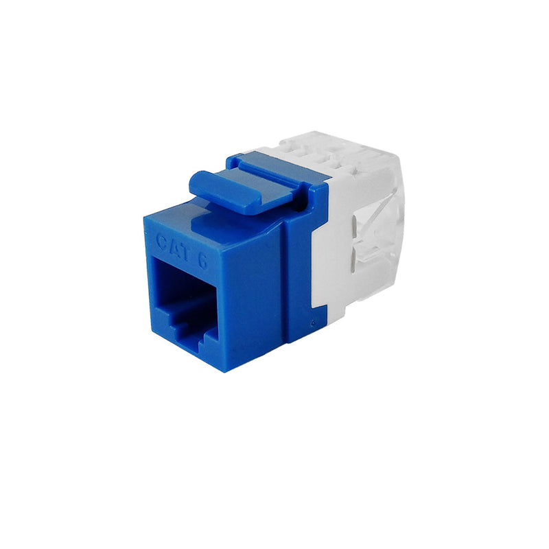 RJ45 Cat6 Slim Profile 180 Degree Jack, 110 Punch-Down