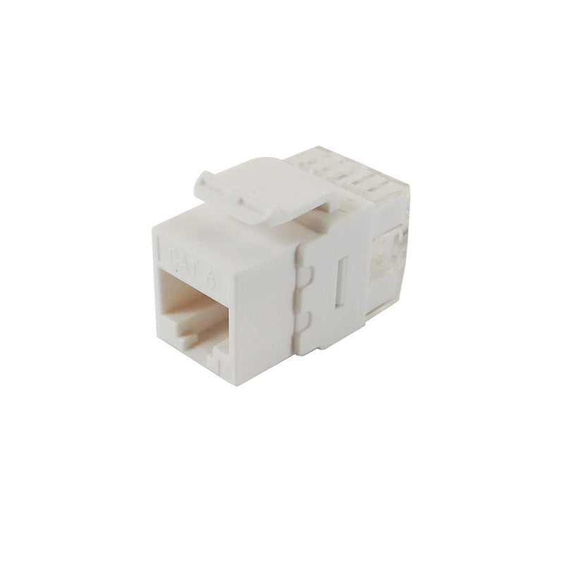 RJ45 Cat6 Slim Profile 180 Degree Jack, 110 Punch-Down