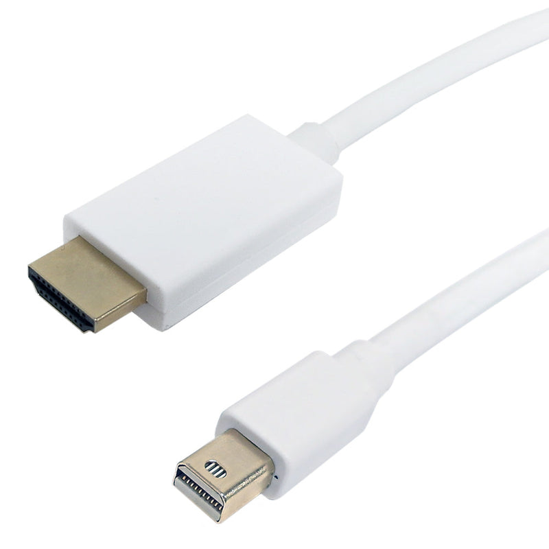 Mini DisplayPort to HDMI Male Cable w/ Audio 4Kx2K 30Hz - 32AWG CL3/FT4
