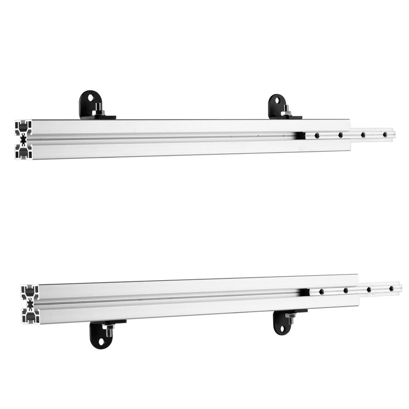 Aluminum Rack Rails 495mm Aluminum Rails for Custom Installation (Pair)