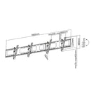 Menu Wall TV Mounting Bracket - Expandable - Fits TV Sizes 45-55 inches - +10/-20 Degree Tilt - Maximum VESA 600x400