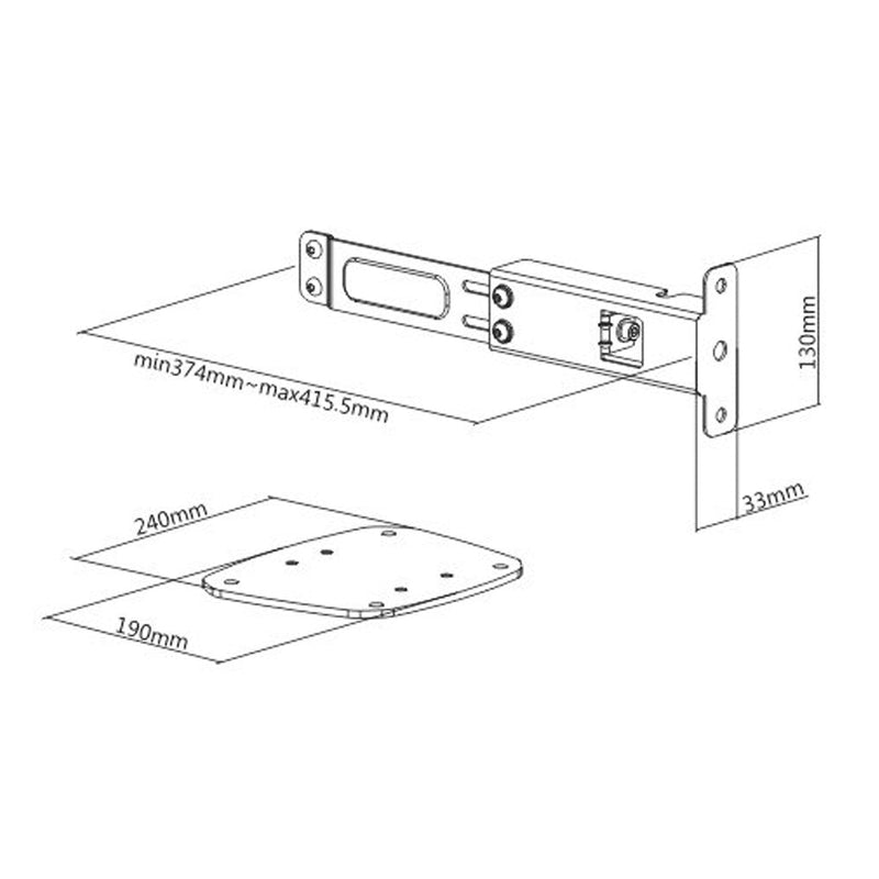 Video Wall Floor Stand - Bolt-Down Base with Safety Kit