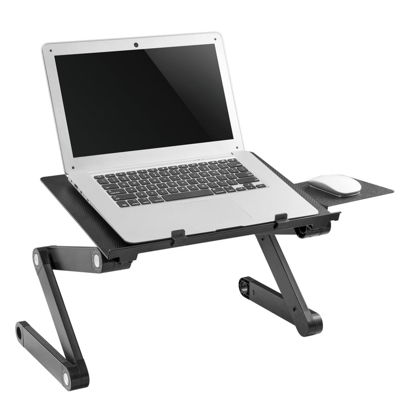 Laptop Stand with Mouse Pad - Height Adjustable - Black