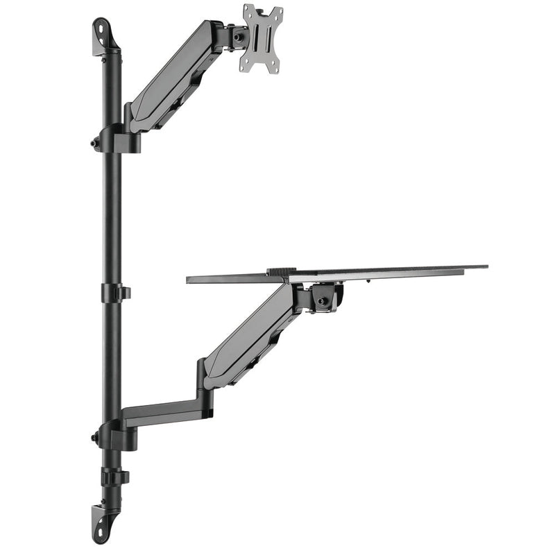 Sit-Stand Wall Mount Workstation Black