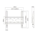Fixed TV Wall Mount Bracket for Flat and Curved LCD/LEDs - Fits Sizes 23-42 inches - Maximum VESA 200x200