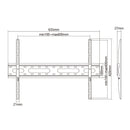 Fixed TV Wall Mount Bracket for Flat and Curved LCD/LEDs - Fits Sizes 37-70 inches - Maximum VESA 600x400