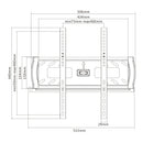 Fixed TV Wall Mount Bracket for Flat and Curved LCD/LEDs -  Fits Sizes 32-55 inches - Maximum VESA 400x400