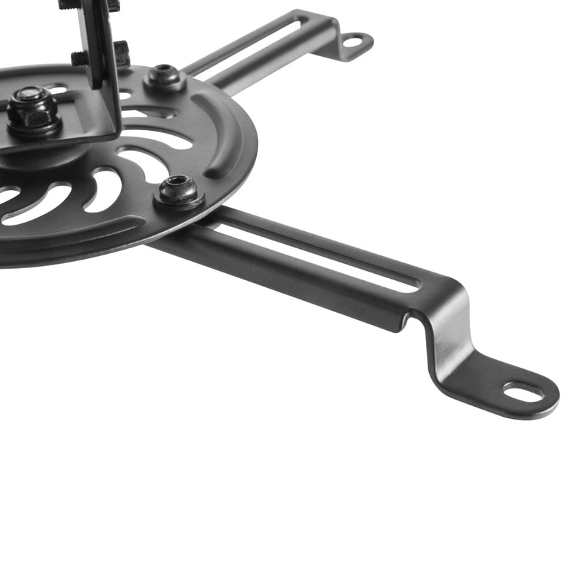 Adjustable Tilt & Rotate 4-Arm Projector Ceiling Mount Bracket (150mm) - Black