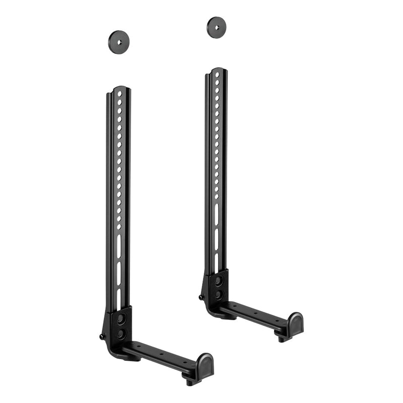 Sound Bar Holder for Below or Above TV - Black Pair