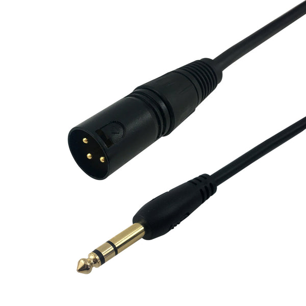 XLR 3-pin to 1/4 Inch TRS Male Balanced Cable