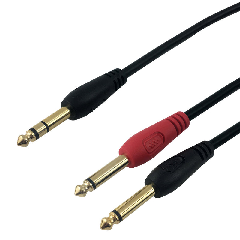 TRS to 2x 1/4 Inch TS Male Insert Cable