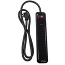 6 outlet Surge Protector - 1000J, 4ft Cord, Down Angle Plug - Black