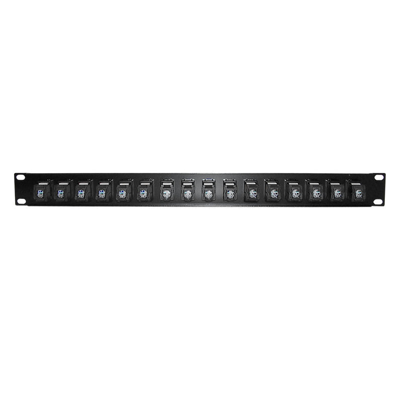 16-Port CAT6A Patch Panel, 19" Rackmount 1U - 110 Punch-Down