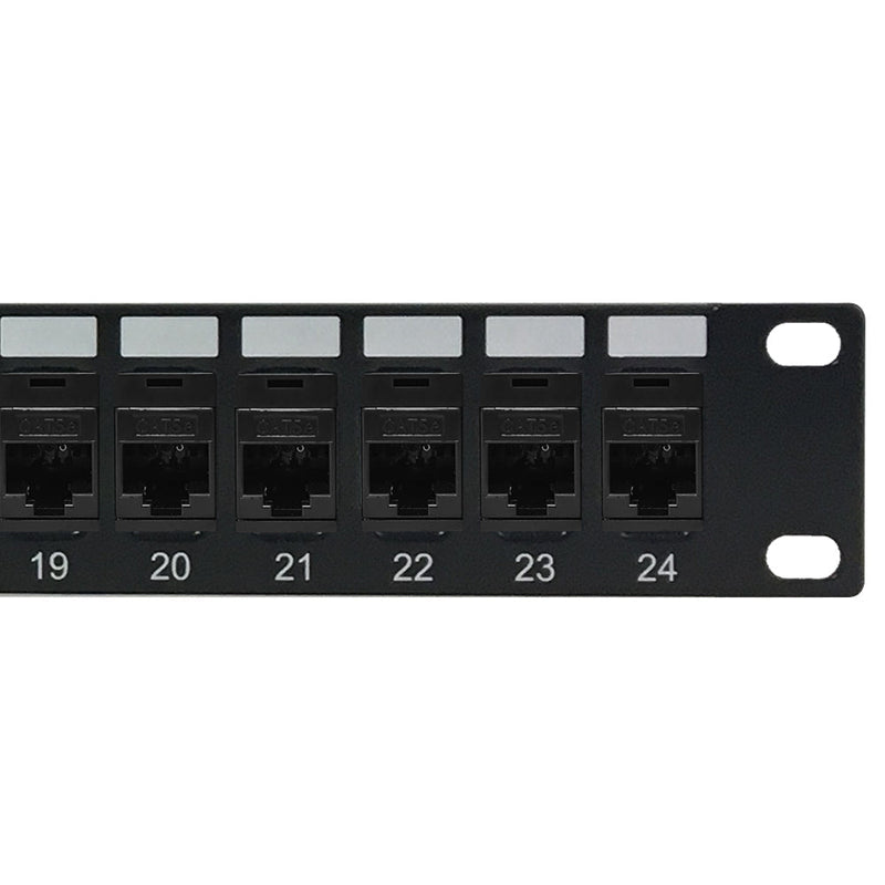 24-Port CAT5e Patch Panel, 19" Rackmount 1U - Pass-Through