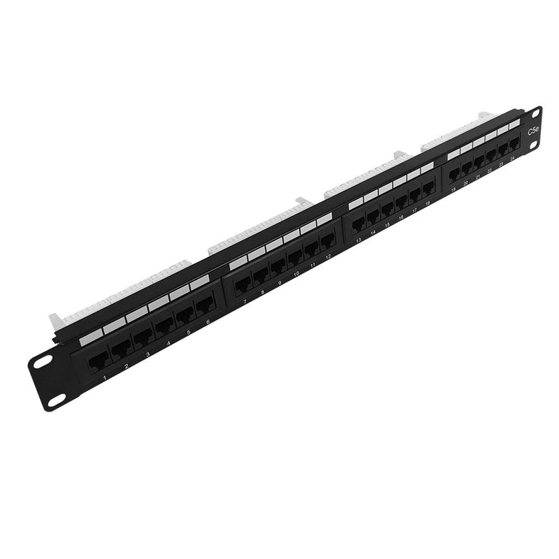 24-Port CAT5e Patch Panel, 19" Rackmount 1U - 110 Punch-Down