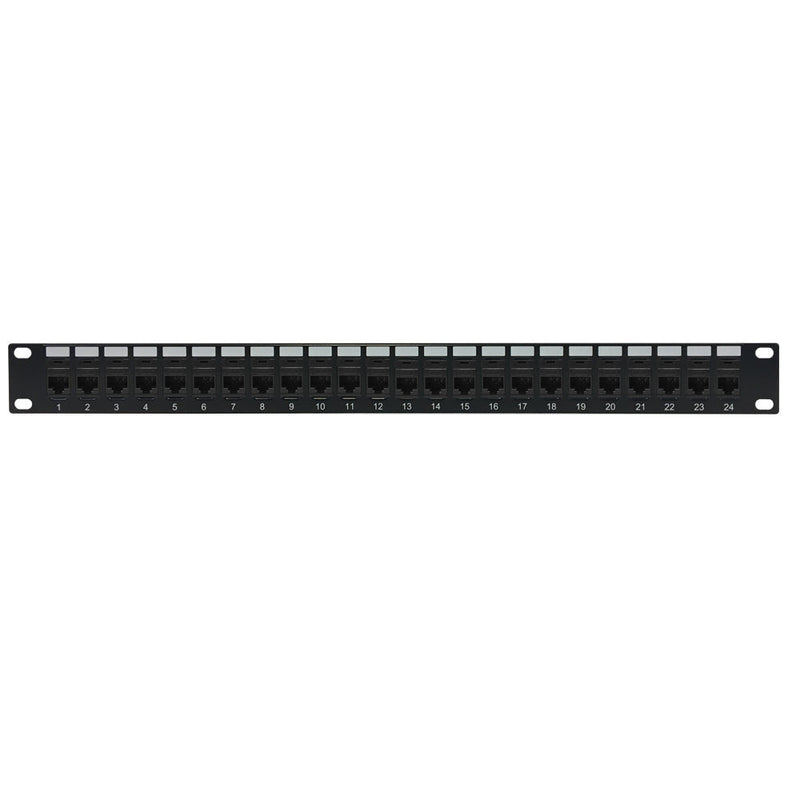 24-Port CAT6 Patch Panel, 19" Rackmount 1U - Pass-Through