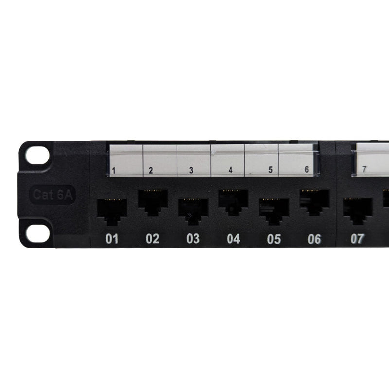 24-Port CAT6A Patch Panel, 19" Rackmount 1U - 110 Punch-Down