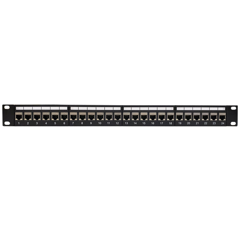 24-Port CAT6A Shielded Patch Panel, 19