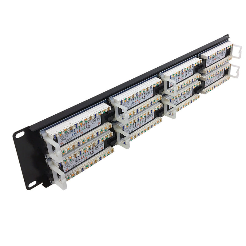 48-Port CAT5e Patch Panel, 19" Rackmount 2U - 110 Punch-Down