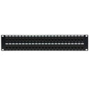 48-Port CAT6 Patch Panel, 19" Rackmount 2U - Pass-Through