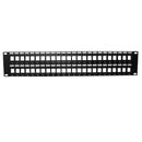 48-port Keystone Patch Panel, 19 inch Rackmount 2U - Unloaded