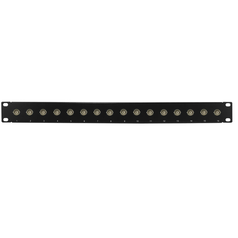 Bnc Rack 16-Port 75 Ohm BNC patch panel, 19 inch rackmount 1U