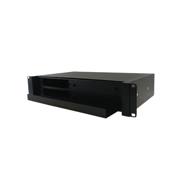 2U 19" Rackmount FDU with Slide Out holds 4 panels - Black