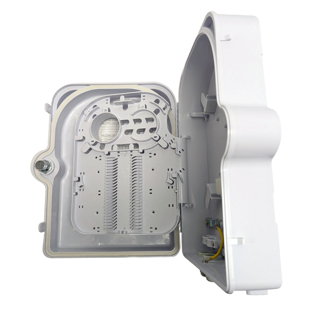 Indoor/Outdoor 24-port Plastic Fiber Terminal Box - White