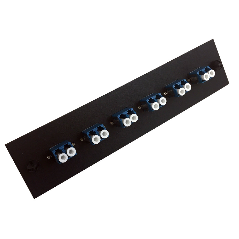 Loaded Adapter Panel with 6x Duplex LC/UPC Singlemode (Non-LGX) - Black